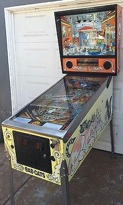Bad Cats Pinball Machine Williams Coin Operated Arcade Rare