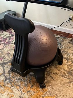Exercise Ball Chair with Back Support – Ergonomic Balance Ball Office Chair