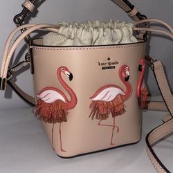Kate Spade Mini Flamingo 🦩 Drawstring Bag 