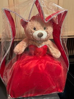 Quinceañera Teddy Bear in Red Gown