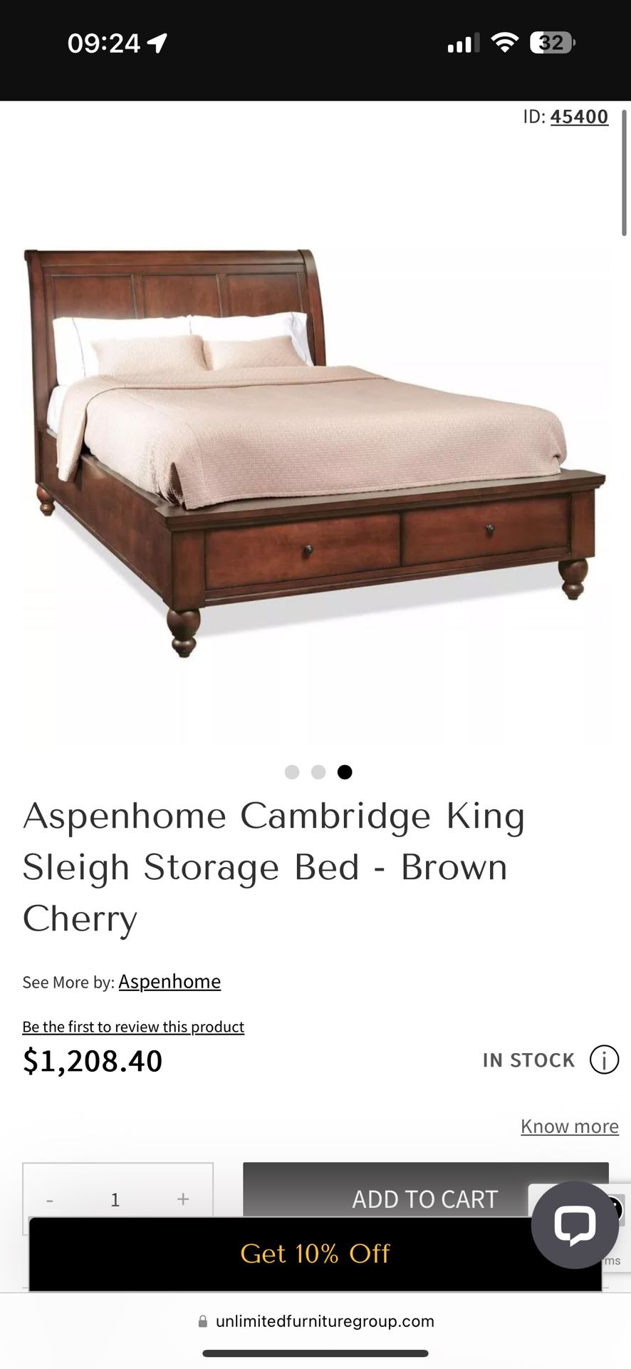 King Bed Frame w/Storage and Dresser