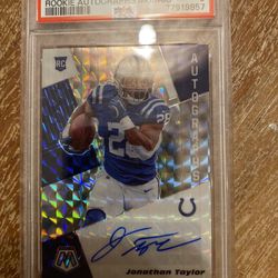 Jonathan Taylor Panini Mosaic Rookie Auto Psa 9