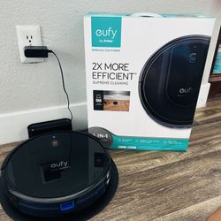 eufy Robot Vacuum G10 Hybrid MAX, Super Thin, Powerful Suction, Quiet, Self-Charging Robotic Vacuum Cleaner, Cleans Hard Floors to Medium-Pile Carpets