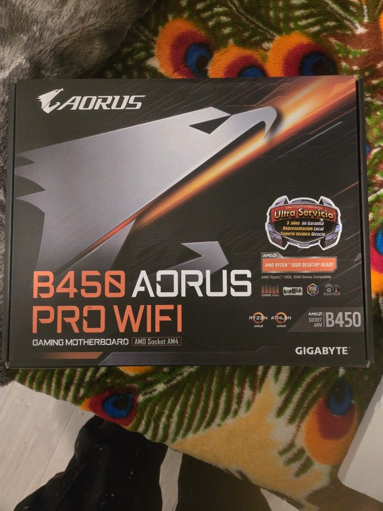 Aorus B450 Pro Wifi Motherboard With A Ryzen 7 1700 CPU Already Installed / Corsair 650m Power Supply