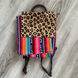 CRAZY TRAIN  CHEETAH & SERAPE BACKPACK