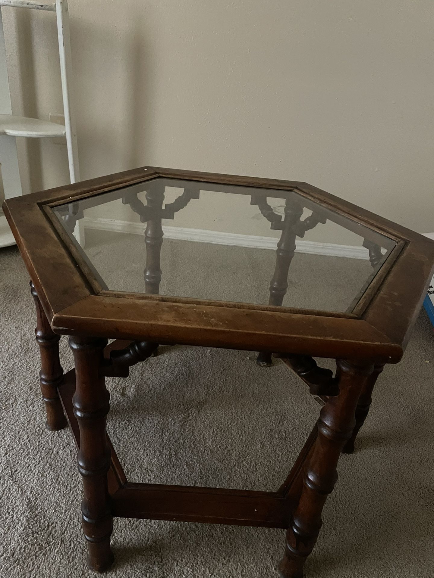 Glass Topped Coffee Table