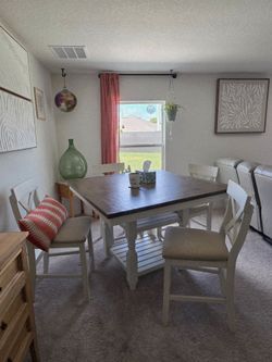 Solid wood dining table & 4 chairs