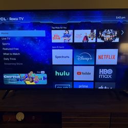 55 Inch TCL Roku Smart TV