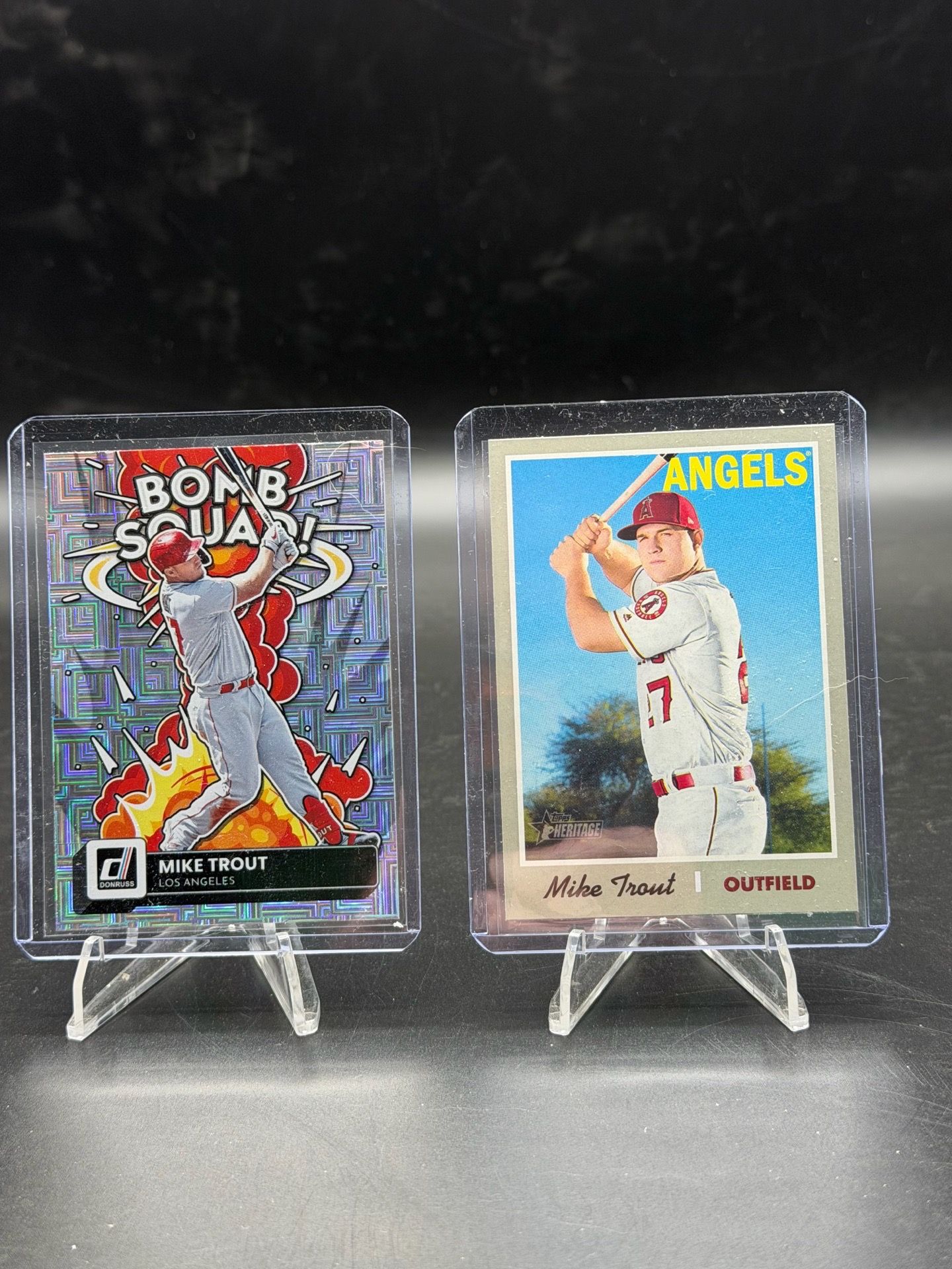 2 Mike Trout Baseball Cards