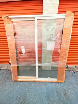 Reliabilt 72-in x 80-in x 4-9/16-in Jamb White Vinyl Universal Prehung door Patio Door with Low-E Glass