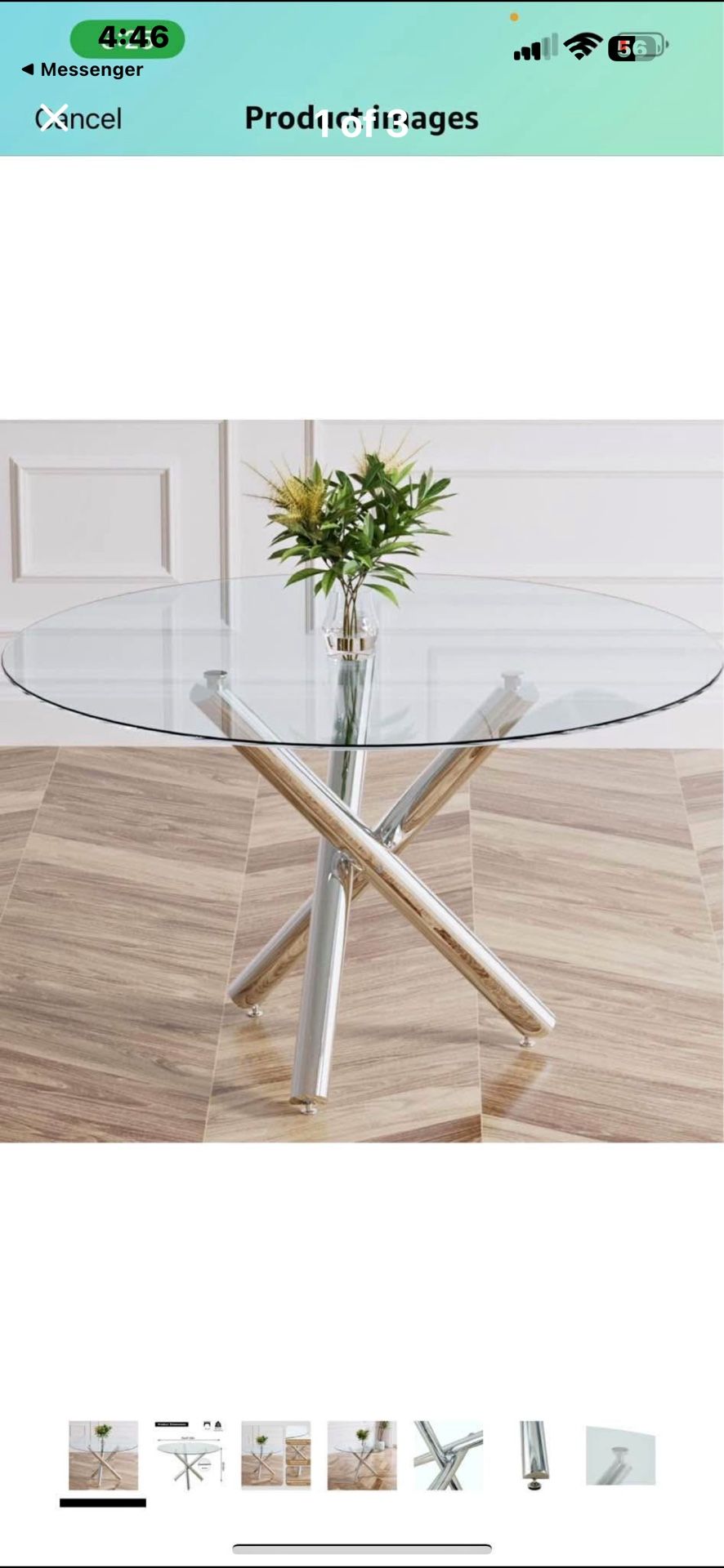 Small Glass Table For 2 Or 4 Persons