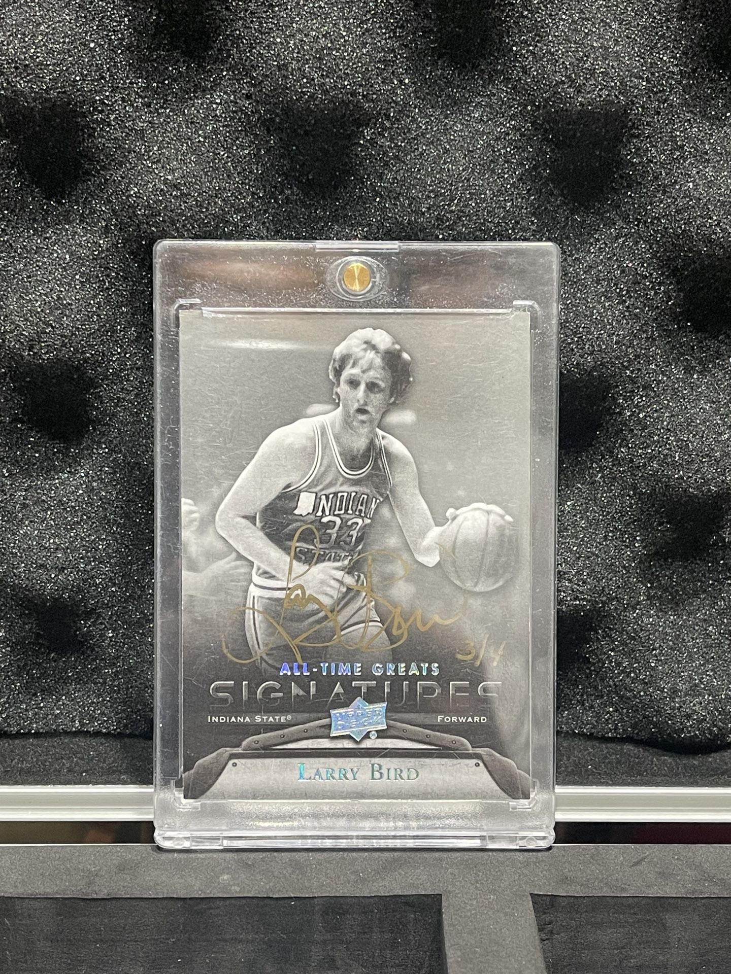 Larry Bird Gold Autographed Card 3/4