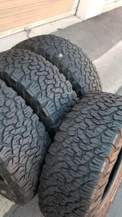 4 Used Tires Lt35x12.50r17 Bfgoodrich K02 LR E, 10 ply, DOT 2025 $550.00 all 4