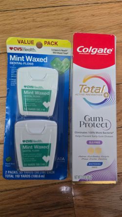 CVS Dental Floss & Colgate Toothpaste Bundle