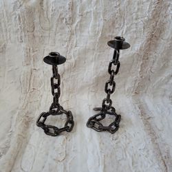 Cool Chain Link Candle Holders