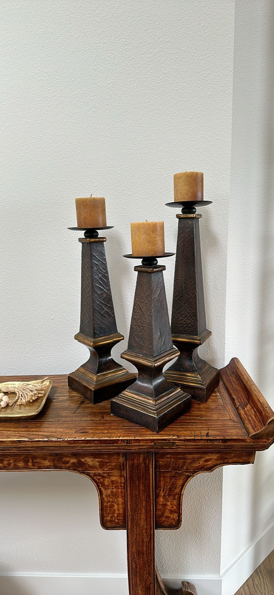 3 Candle Holders Of Staggered Heights