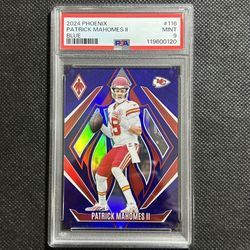 2024 Phoenix Blue Prizm /50 Patrick Mahomes II PSA 9 MINT Kansas City Chiefs