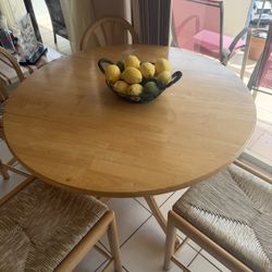 Wooden Table With Chair