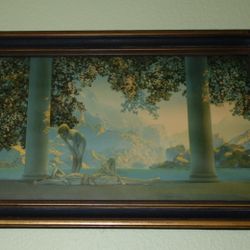 Original c1923 Maxfield Parrish Litho Titled "DAYBREAK" Original Frame