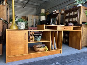 Mid Century Modern Danish Teak Modular Wall Unit Bookshelves