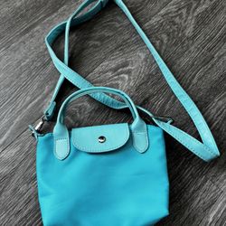 Cutest little summer teal blue purse