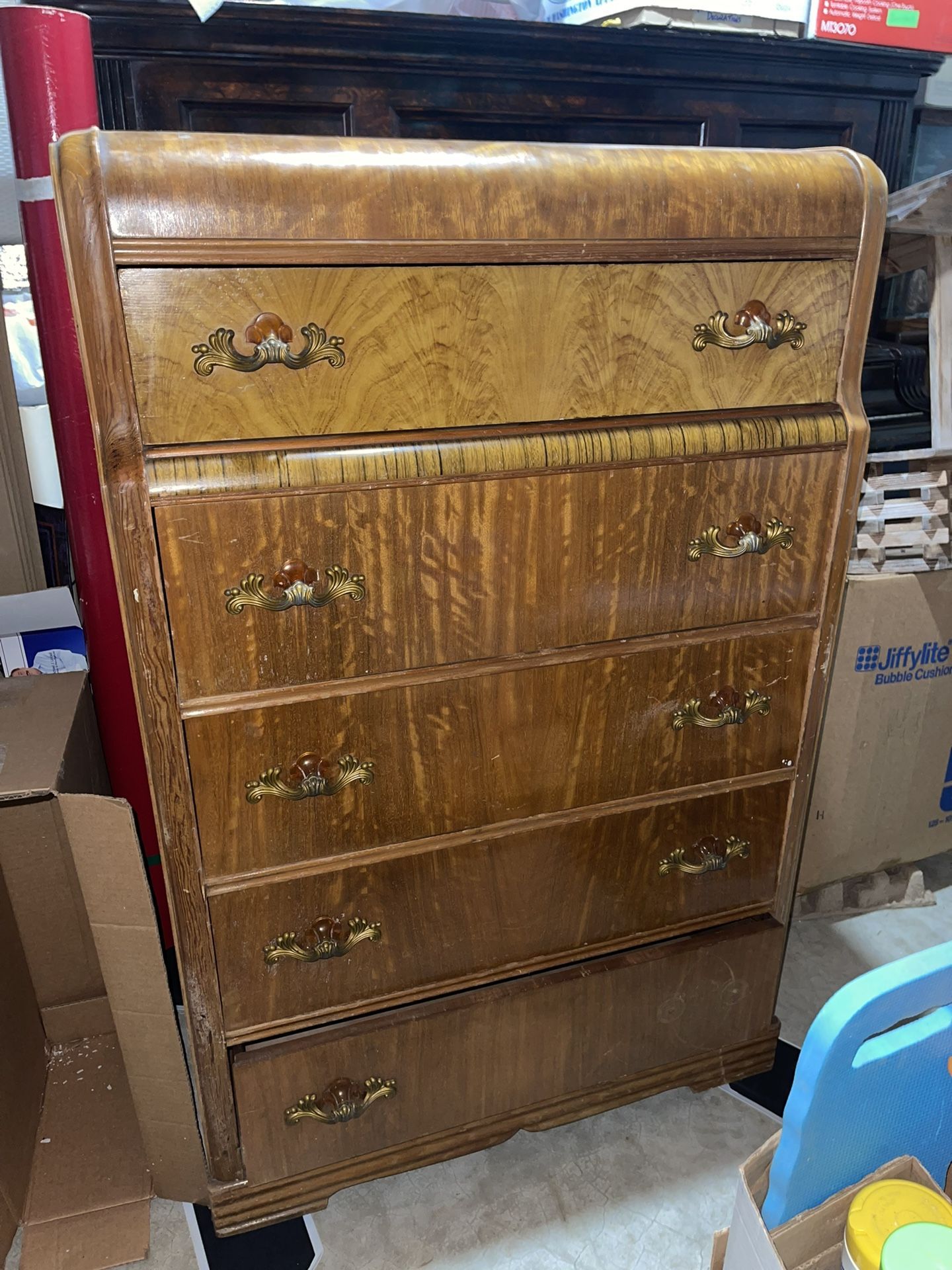 Vintage Art Deco Chest, 5-drawers 1940’s