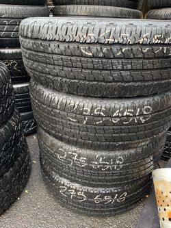 275/65R18 Goodyear 275/65/18 set of 4 matching used tires in great condition 300$ for 4 tires plus tax. Mount available but not included. Wheel alignm