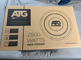 ATG 12” 2,500 Watt Subwoofer Brand New Unopened