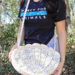 Limited Edition Handmade Crochet purse Woman Shell Design