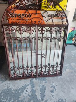 Wrought Iron Arched Mirror
