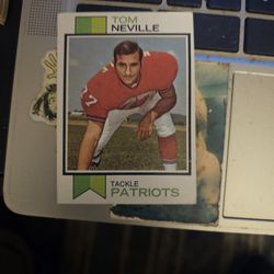 Tom Neville 1973 Topps Football Card