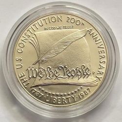 1987 U.S. Constitution UNC Silver Dollar