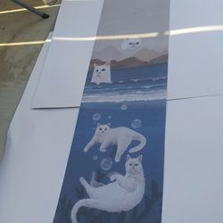 Rip n' dip Ocean and Desert Cats Grip Tape