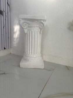 White Greek Column Pedestal Stand, wall art etc