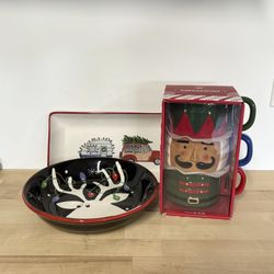 Holiday Reindeer Serving Dishes