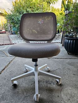Rolling Office Chair Desk Chair Gray & White