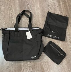 Nike Black Tote Bag with Pouch and Dust Bag