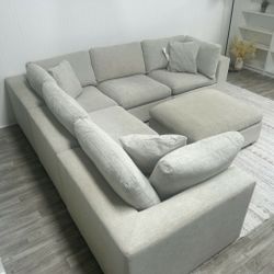Gray Cloud Couch Modular Sectional Sofa