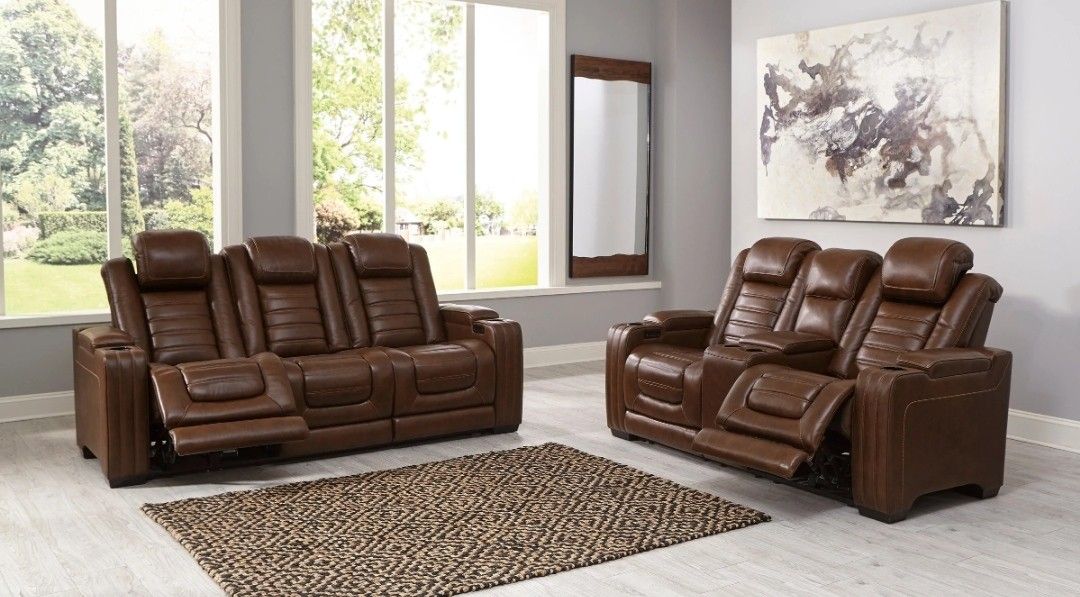 Backtrack Chocolate Power Reclining Set