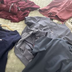 7 Sets Of Figs Size Large Scrubs In Good Condition Due To I Retired.  