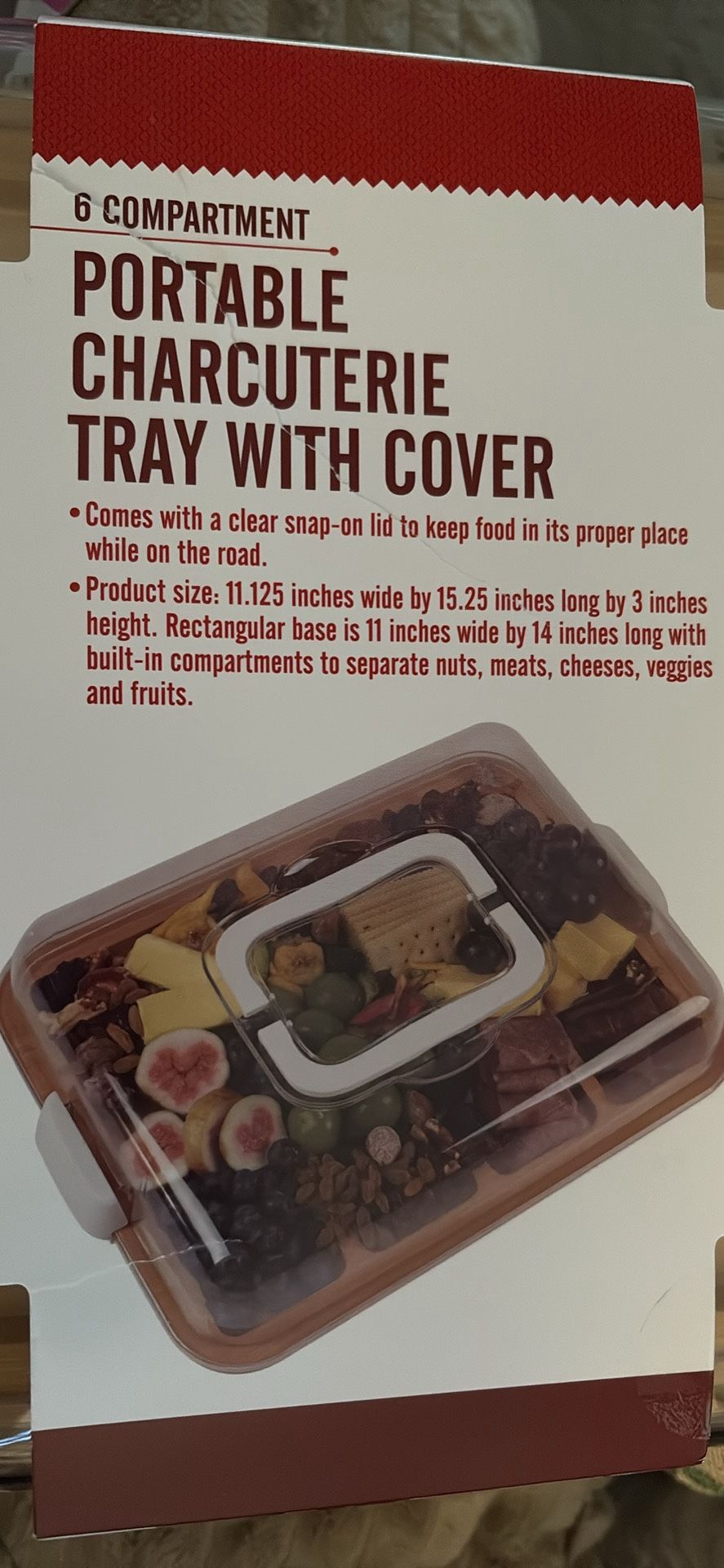 charcuterie tray with cover