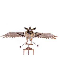 Terra Verde Jumbo Kinetic Owl 56" W x 33" L x 76" H - Rust , T70 WX15606