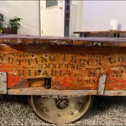 Nutting BRAND Antique Industrial Cart