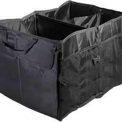 Heavy-Duty Multi-Compartment Collapsible Nylon Car Trunk Storage Organizer Bin 10*18*23 inch