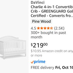 Davinci 4-1 Crib With Mattress 