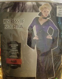 Lady Vampire Halloween Fancy Dress Costume Mistress of Seduction Adult S
