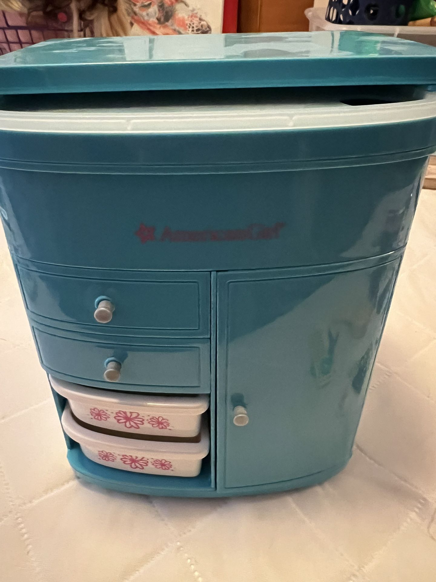 American Girl Truly Blue Hairstyling Caddy for 18” Dolls