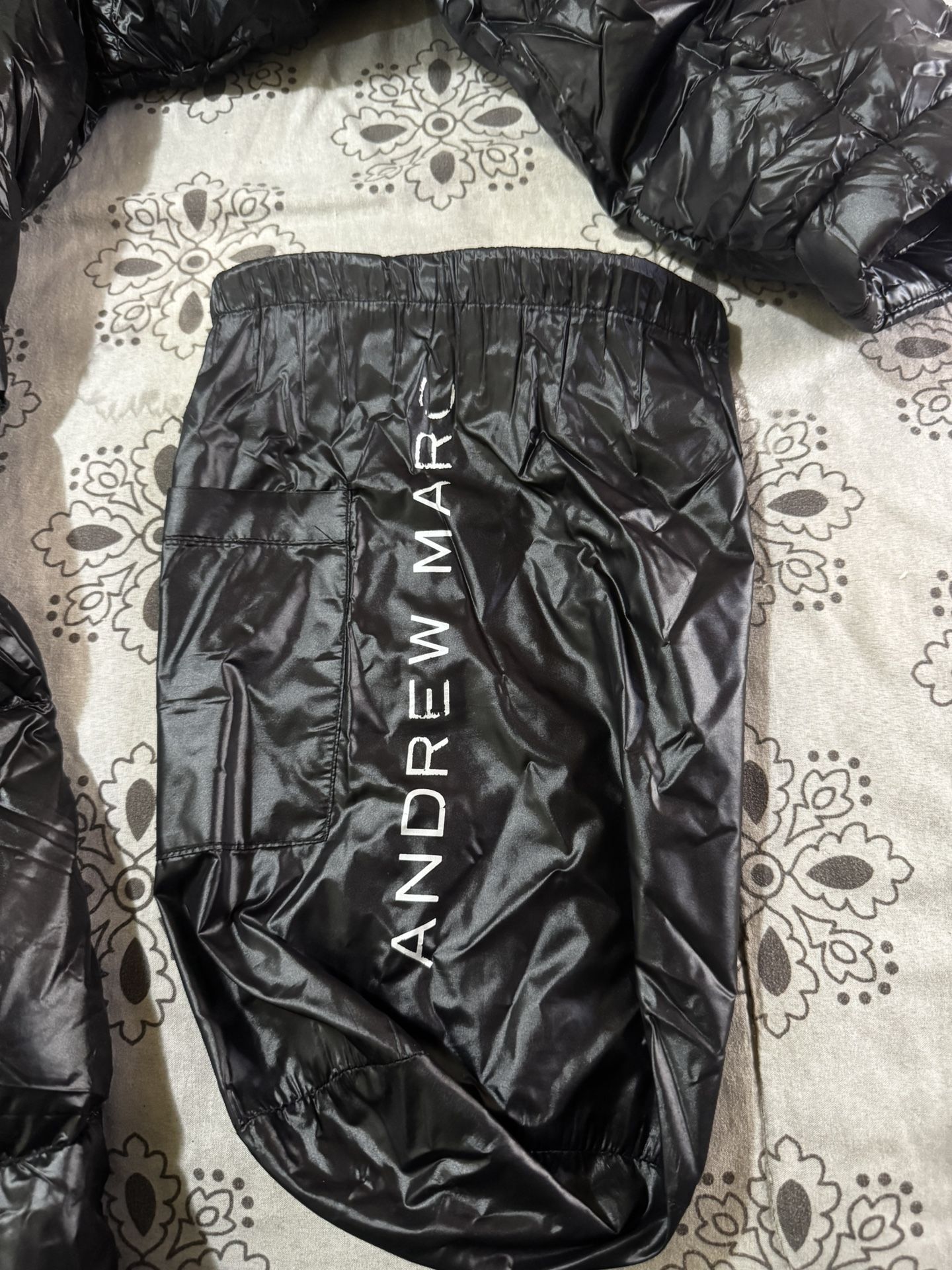 New Black Andrew Mark Jacket In A Bag