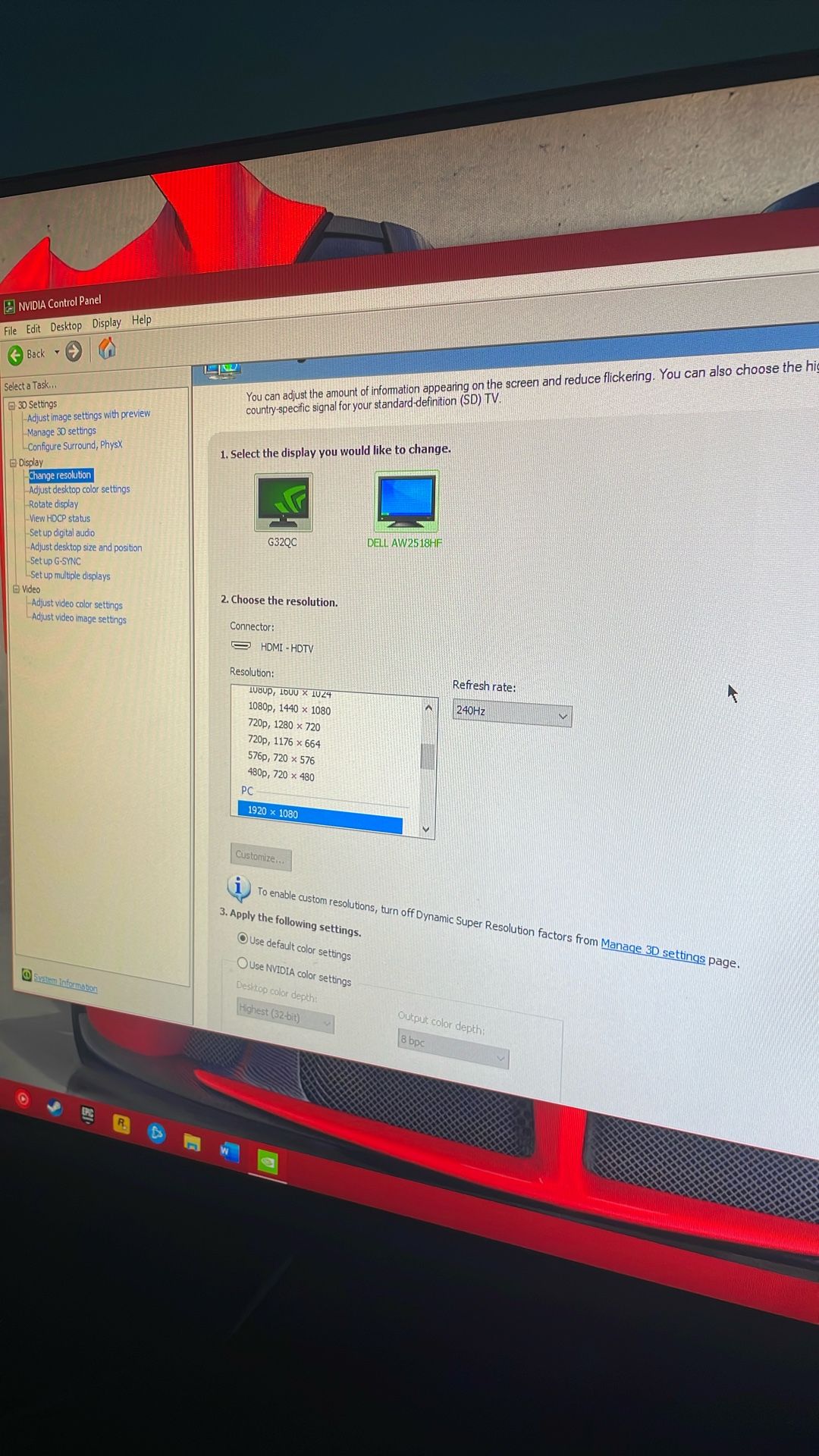 Alienware 1080p 240hz
