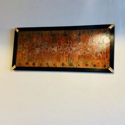 Set That Right Here- Framed Wood Panel painting 
